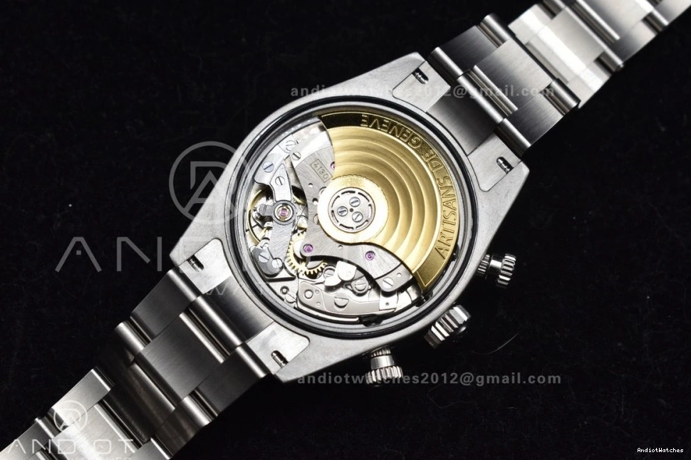 White Best Refined ADGF Bracelet Dial Daytona SS on A Green Edition 827 SS 0126